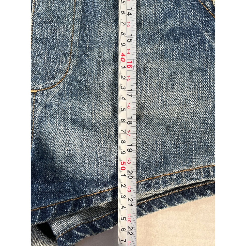 Free People Denim Jean Shortalls Women's Overall Shorts size 26 - Picture 12 of 16